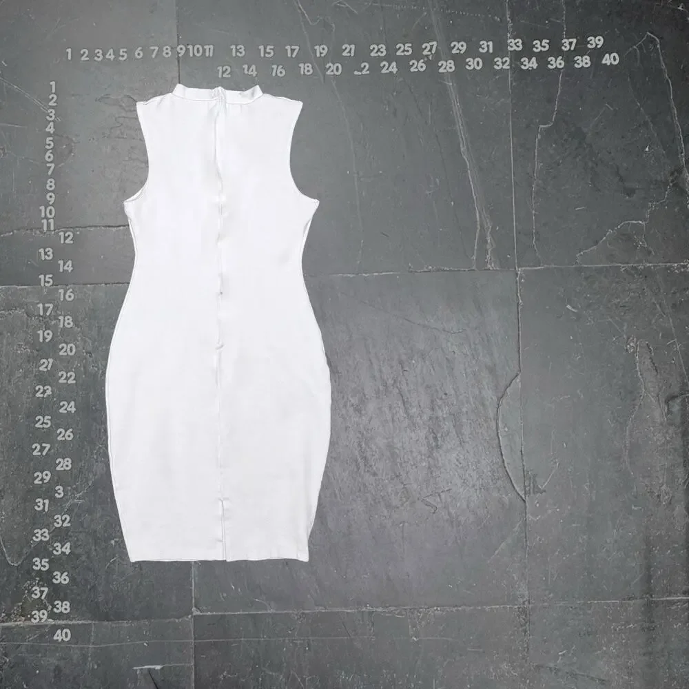 Fashion Nova White Good Attitude Mesh Cut Out Mini Dress - Picture 3 of 3